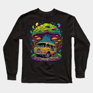 Trippy Mushroom Van Long Sleeve T-Shirt